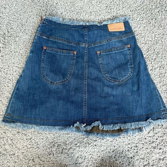 See by Chloe Pleated Denim Skirt, Size 28 - Picture 2 of 6